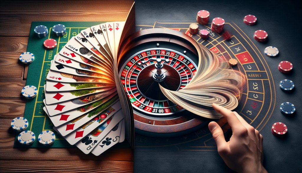 Casino igre, ki temeljijo na sreči, proti tistim, ki temeljijo na znanju