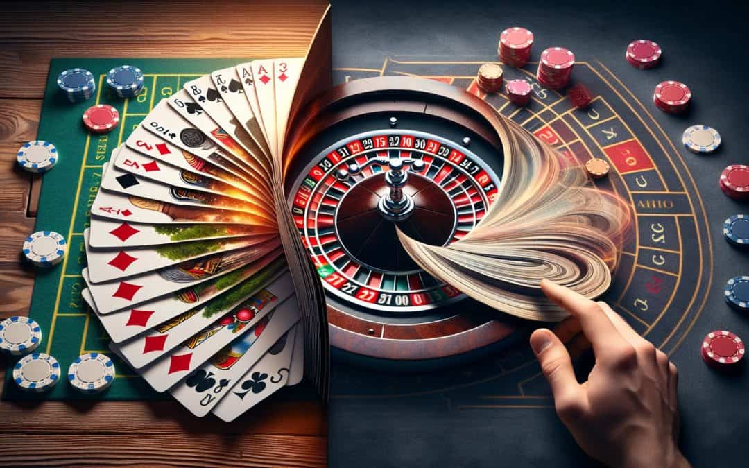 Casino igre, ki temeljijo na sreči, proti tistim, ki temeljijo na znanju
